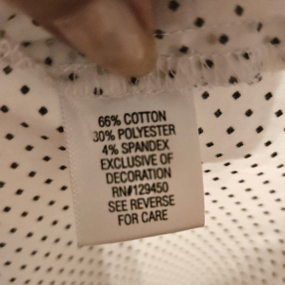 Apt. 9 White Polka Dot Button-down Top - Picture 10 of 11
